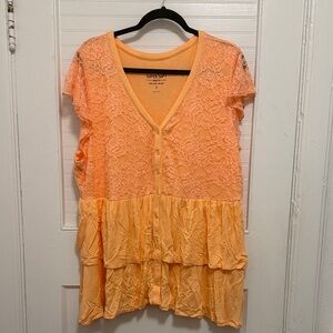 Torrid Peach Tunic Blouse